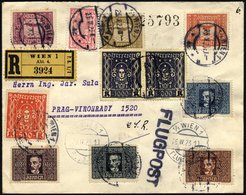 FLUGPOST BIS 1938 22.1dx BRIEF, 26.4.1923, WIEN-PRAG, Flugpost-Brief Mit Guter Frankatur, U.a. Mi.Nr. 431/2, Einschreibb - First Flight Covers