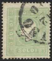 LOMBARDEI UND VENETIEN 8a O, 1862, 3 So. Grün, Pracht, Mi. 90.- - Lombardije-Venetië