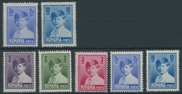 RUMÄNIEN 354/5,356-60 **, 1929/39, König Michael I, 7 Postfrische Prachtwerte, Mi. 78.- - Sonstige & Ohne Zuordnung