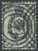 1864, 3 K. Schwarz/mittelgrün, Nummernstempel 11, Feinst, Mi. 300.- -> Automatically Generated Translation: 1864, 3 K. B - Sonstige & Ohne Zuordnung