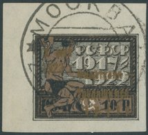 1923, 1 R. + 1 R. Auf 10 R. Tag Der Arbeit, Aufdruck Golden, Pracht, Mi. 90.- -> Automatically Generated Translation: 19 - Altri & Non Classificati