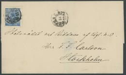 1858, 12 Ö. Blau Auf Prachtbrief Von UPSALA Nach Stockholm -> Automatically Generated Translation: 1858, 12 Ö. Blue On S - Altri & Non Classificati