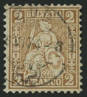 SCHWEIZ BUNDESPOST 29b O, 1867, 2 C. Rotbraun, Pracht, Mi. 240.- - Altri & Non Classificati