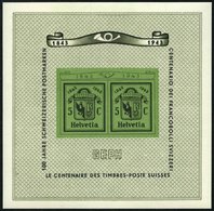 SCHWEIZ BUNDESPOST Bl. 10 **, 1943, Block GEPH, Pracht, Mi. 75.- - Otros & Sin Clasificación