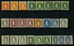 LOTS *,(*) , 1882-1904, Stehende Helvetia Mit Kontrollzeichen, Ungebrauchte Partie Von 22 Werten Und 3 Probedrucken, Etw - Collections