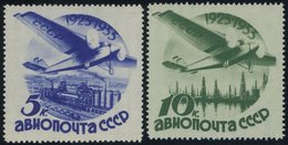 SOWJETUNION 462/3Y **, 1934, 5 Und 10 K. Luftfahrt Und Luftpost, Wz, Liegend, Postfrisch, 2 Prachtwerte, Mi. 120.- - Other & Unclassified