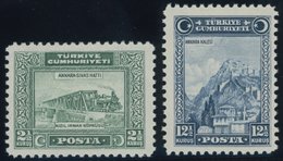 TÜRKEI 886,889 *, 1929, 21/2 K. Und 121/2 K. Freimarken, Falzrest, 2 Prachtwerte - Altri & Non Classificati