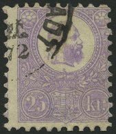 UNGARN 6a O, 1871, 25 K. Violett, Etwas Dezentriert, Pracht, Mi. 400.- - Otros & Sin Clasificación