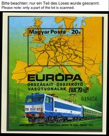 SAMMLUNGEN, LOTS **, Ca. 1967-84, Kleine Postfrische Partie Verschiedener Werte Eisenbahn, Graf Zeppelin, Die Geschichte - Verzamelingen