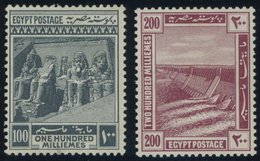 ÄGYPTEN 52/3 *, 1914, 100 Und 200 M. Ägyptische Geschichte, Falzreste, 2 Prachtwerte, Mi. 61.- - Andere & Zonder Classificatie