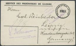 1915/8, Kriegsgefangenen POW-Umschlag Mit Violettem L3 German Concentration Camp Und Zensur-R2 Nach Leipzig, Pracht -> A - Autres & Non Classés