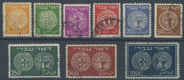 ISRAEL 1-9 O, 1948, Münzen, Prachtsatz, Mi. 350.- - Autres & Non Classés