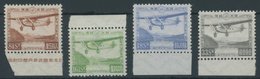 JAPAN 195-98 **, 1929, Flugzeug, Randstücke, Postfrischer Prachtsatz - Nuevos