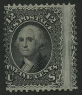 USA 21WII (*), Scott 97, 1861, 12 C. Washington, Waffeleinpressung, Ohne Gummi, Pracht, Signiert Hartmann, $ 1100.- - Gebraucht