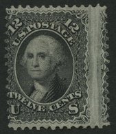 USA 21WII (*), Scott 97, 1861, 12 C. Washington, Waffeleinpressung, Ohne Gummi, Pracht, Signiert Hartmann, $ 1100.- - Used Stamps