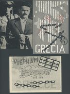 1967/8, 3 Verschiedene UN-Protestkarten Gegen Die Griechische Militärdiktatur An Die UN In New York, Pracht -> Automatic - UNO