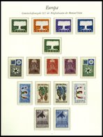 EUROPA UNION **, 1957, Baum, Kompletter Jahrgang, Pracht , Mi. 242.- - Collezioni