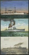 MSP VON 1914 - 1918 S.M.S. Karlsruhe, 3 Verschiedene Ansichtskarten, Pracht - Guerre