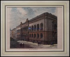 BERLIN: Die Neue Kriegsakademie, Kolorierter Holzstich Um 1880 - Lithografieën