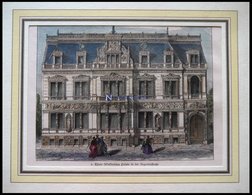 BERLIN: V.Thiele-Winklersches Palais In Der Regentstraße, Kolorierter Holzstich Um 1880 - Lithographies