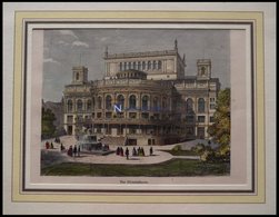 BERLIN: Das Victoriatheater, Kolorierter Holzstich Um 1880 - Lithographien