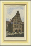 BREMEN: Stadtwaage, Kolorierter Holzstich Von G. Schönleber Von 1881 - Lithographies