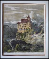 PRUNN: Das Schloß, Kolorierter Holzstich Von Geist Um 1880 - Lithographies