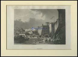 BREST: Teilansicht, Stahlstich Von B.I. Um 1840 - Lithographien