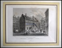 MÜHLHAUSEN: Das Rathaus, Stahlstich Von Höfle/Rohbock Um 1840 - Litografía