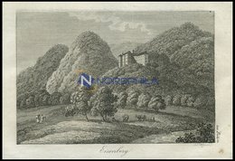 EISENBERG, Zu Bilin/Kgr. Böhmen: Bergschloß Mit Garten Und Wanderern, Kupferstich Von J. J. Wagner Von 1820 - Lithographien