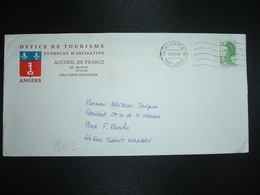 LETTRE TP LIBERTE 1,70 OBL.MEC.16-09 84 ANGERS CENTRE DE TRI (49) OFFICE DE TOURISME - Altri & Non Classificati