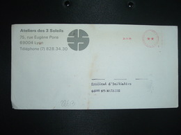 LETTRE PORT PAYE PARIS 25 BIS Du 24.8.84 + ATELIERS DES 3 SOLEILS LYON (69) - Sonstige & Ohne Zuordnung