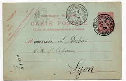 Entier Postal Semeuse Lignée -1906- N°129 CP (605 )--Marseille Préfecture--13   Pour Lyon-69--cachets-- - Standard Postcards & Stamped On Demand (before 1995)