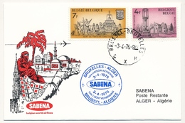 BELGIQUE / ALGERIE - 2 Enveloppes SABENA - 1ere Liaison Aérienne - BRUXELLES - ALGER - 3/4/1976 Et Retour Même Date - Other & Unclassified