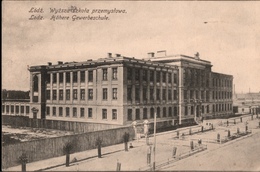 ! Alte Ansichtskarte Lodz, Höhere Gewerbeschule, Polen, Poland, Pologne, 1915, Lazarett, Feldpost N. Einbeck - Polen