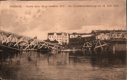 ! Alte Ansichtskarte Przemysl, Überschwemmung, Brücke, Bridge, Polen, Poland, Pologne, 1915, Zensurstempel, Censure - Poland