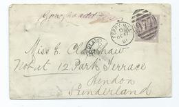 Postal History Envelope With 1d Lilac Posted Ferry Hill Cv £50.00 On Cover Backstamped Sedgefield  Sg171 - Cartas & Documentos