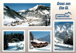 Gruss Aus Elm GL - Sernftal - 4 Bilder (42076) * 28. 2. 1995 - Elm