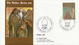 Vaticano 1987 Uf. 802 Sant' Agostino Prime Die Golden Series Con Certificato - Théologiens