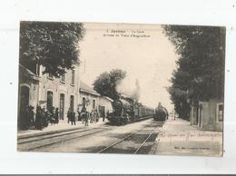 JARNAC (CHARENTE) 5 LA GARE ARRIVEE DU TRAIN D'ANGOULEME (TRAINS A VAPEUR ET ANIMATION) 1917 - Jarnac