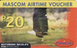 Botswana, Mascom Airtime Recharge P 20 Voucher, Fish Eagle, Plastic Card - Botsuana