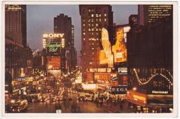 °°° 13801 - USA - NY - NEW YORK - TIMES SQUARE AT NIGHT - 1980 With Stamps °°° - Time Square