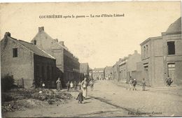 CPA COURRIERES Aprés La Guerre - La Rue D'HÉNIN-LIÉTARD (172548) - Andere Gemeenten