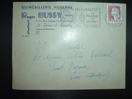 LETTRE TP M. DE DECARIS 0,25 OBL.MEC.26-9 1960 ST JEAN D'ANGELY CHARENTE MME (17) Roger BUSSY QUINCAILLERIE MODERNE - Sonstige & Ohne Zuordnung