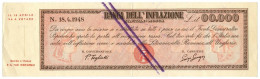 00.000 LIRE BANCA DELL'INFLAZIONE ELEZIONI POLITICHE 18/04/1948 BB+ - [ 7] Fouten & Varianten