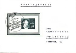 (SB-FDC) DDR Blanko-FDC Mi Block 33 "200. Geburtstag Von Ludwig Van Beethoven", ESSt  BERLIN 10.Dez.1970 - FDC: Covers