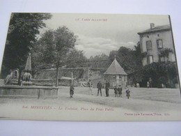 C.P.A.- Monestiés (81) - La Fontaine - Place Du Poids Public - 1910 - SUP (CM 64) - Monesties