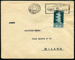 ITALIE - N° 396 / LETTRE AVEC O. M. DE NAPOLI OBL. LE 8/5/1938 POUR MILANO - SUP - Oorlogspropaganda