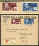 FRENCH EQUATORIAL AFRICA: 30/AU/1941 Brazaville - Argentina, Registered Cover Franked By Sc.116/117 (Scott Catalog Value - Covers & Documents