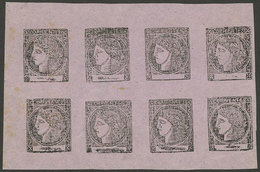 ARGENTINA: GJ.16, Pale Rose, Block Of 8 From Composition 2A, Superb! - Corrientes (1856-1880)